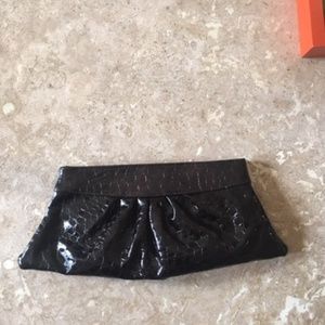 Black Patent Lauren Merkin Clutch